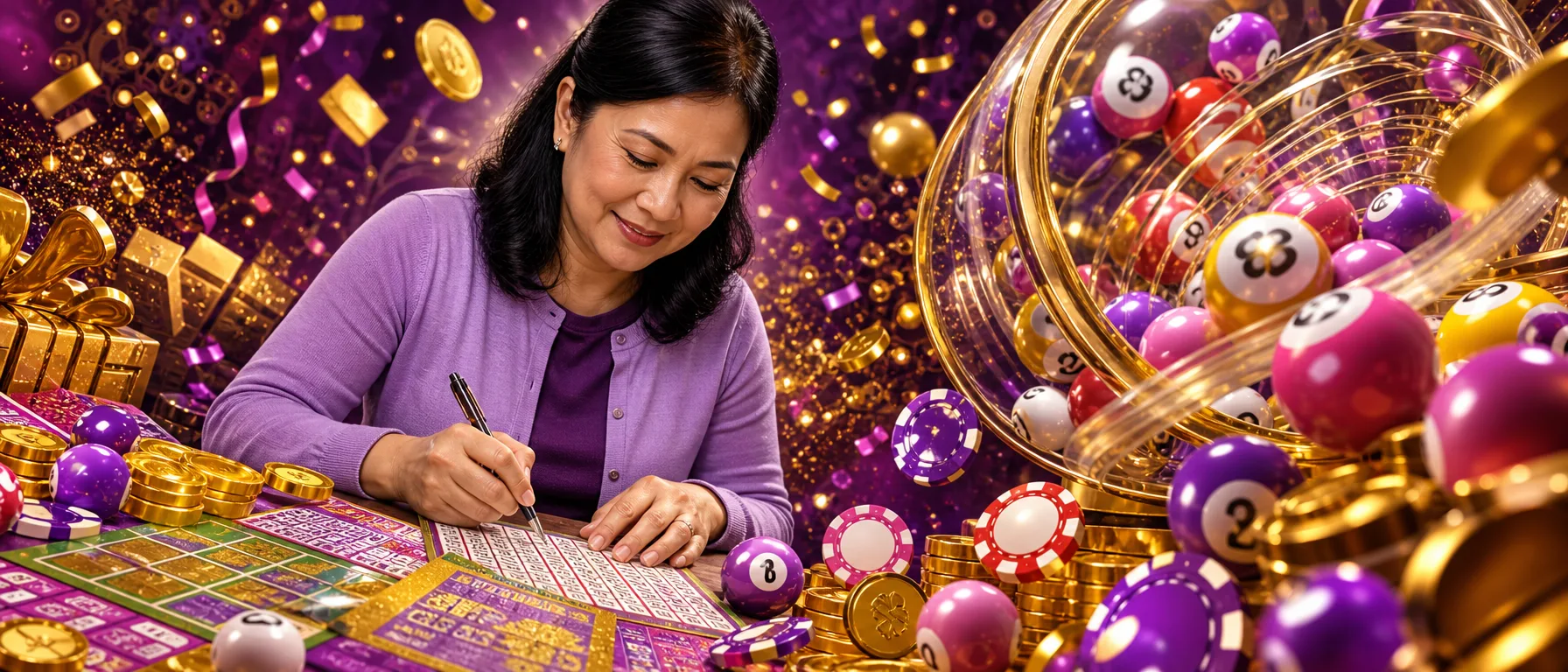 Promotions Built Around Your Slot Play. Every offer on this page is here for one reason: to give slot playe… – lottery bingo violet illustration